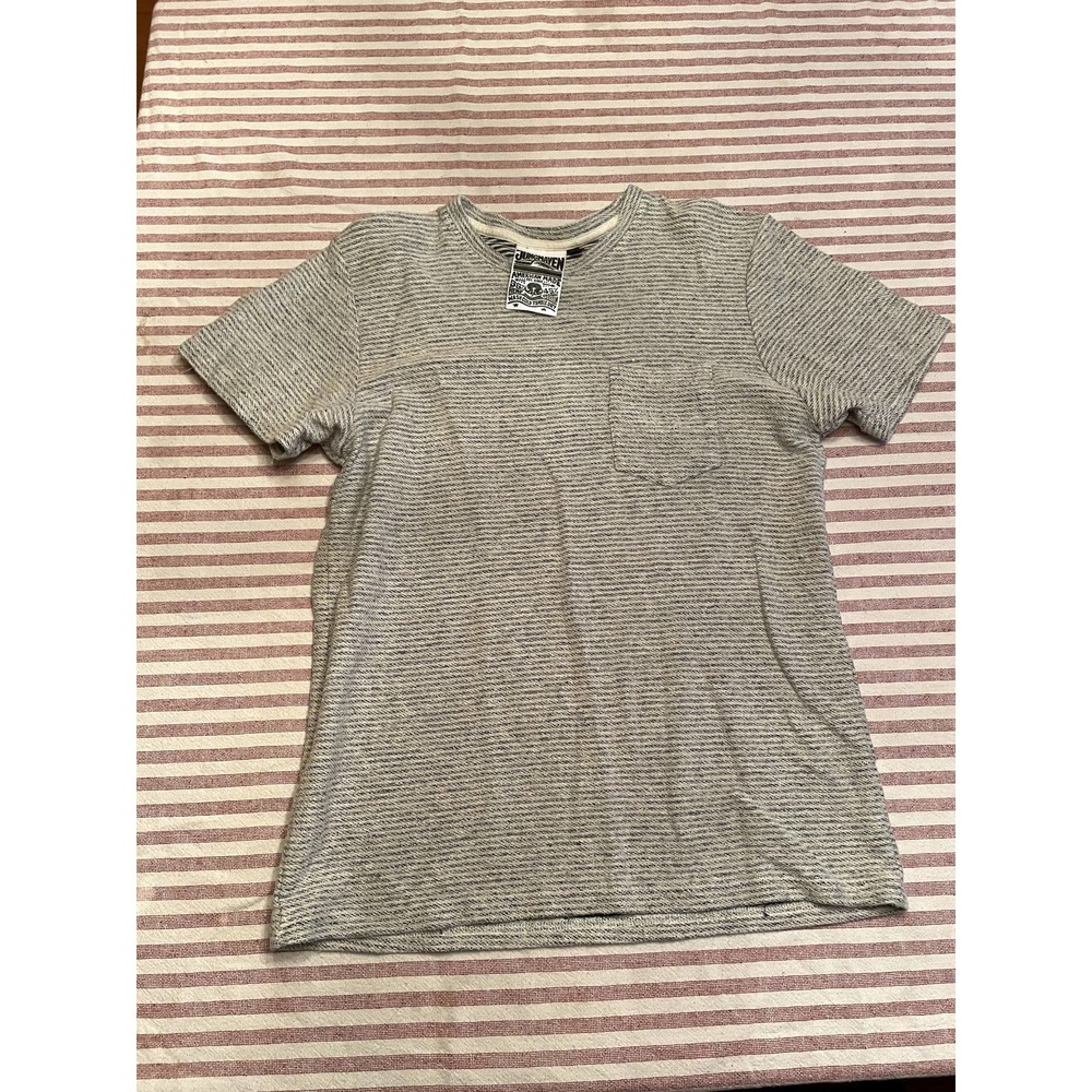 Jungmaven Men's T Shirt Reverse Cotton Slub Stripped Blue